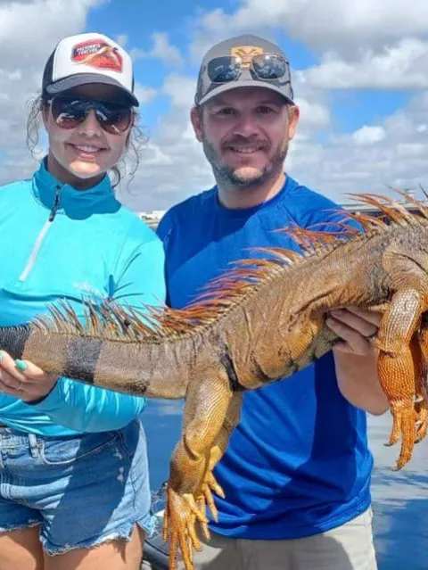 a person holding an animal in a body of water